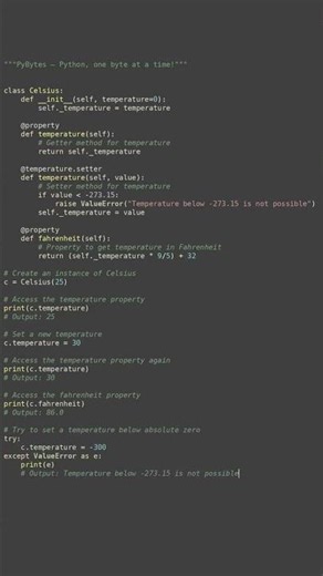 property decorator example #python #showcase