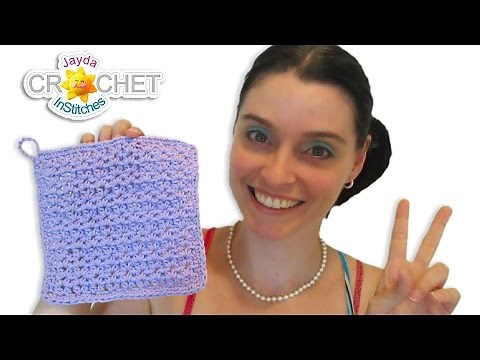 HDC V Stitch Dishcloth Crochet Pattern & Tutorial