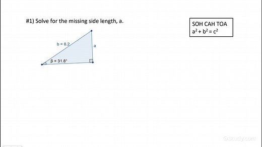 How to Solve a Right Triangle | Geometry | Study.com
