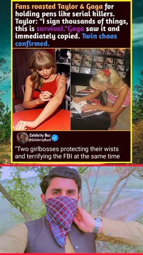 Taylor & Gaga Hold Pens Like Serial Killers? Fans ROASTED Them! 😱 Survival Mode Activated