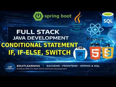 Conditional Statements in Java | if, if-else, else-if & switch| #CoreJava #fullstackdevelopment