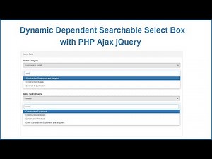 Ajax Dynamic Dependent Searchable Select Box in PHP using jQuery