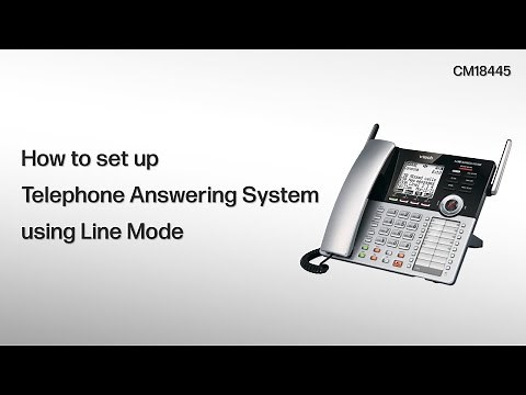 Set up the Telephone Answering System using Line Mode - VTech CM-series 4-Line Small Business System
