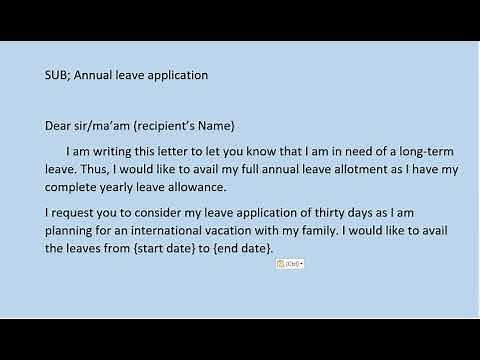 How To Write Leave Application For Office? (Samples) Annual leave application
