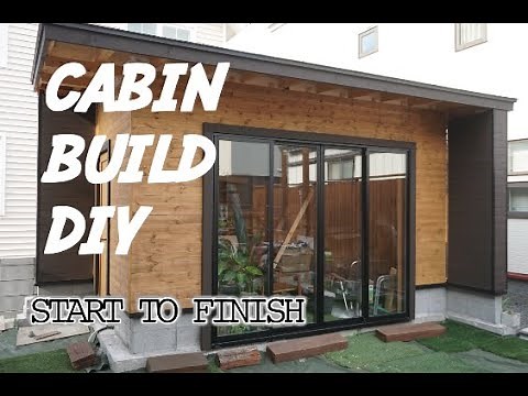【DIY】庭に自作小屋が完成するまでの最初から最後までを約20分にまとめてみた【外装】 / Build a cabin in the backyard / Start to Finish Build