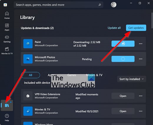 How to update Microsoft Store Apps manually in Windows 11/10