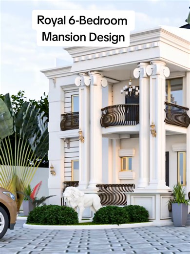 2026 Classic Elegant 6-Bedroom Mansion Design 🏛️ A timeless neo-classical residence designed for space, elegance and prestige. This luxury home features 6 spacious bedrooms with a private penthouse master suite, grand entrance columns, elegant balconies and a large motorable compound. Designed for comfort, beauty and long-term value. Key Highlights • 6 Bedroom Luxury Layout • Private Penthouse Master Suite • Grand Double-Height Entrance • Spacious Living & Dining Areas • Large Balconies with Cl