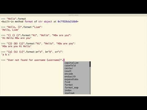 The Python String .format() Method