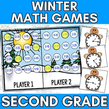 Winter Math Games & December Activities 2nd Grade | Printable Math Center Games
