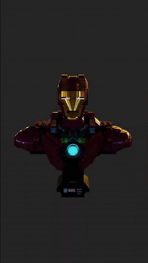 Building Iron Man Brick Bust 🦾 – Part 2 #lego #toys #marvel #ironman