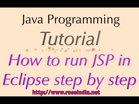 How to run JSP in Eclipse step by step?