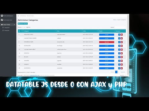 crear un Crud con Datatable js - PHP - MySql - Ajax | Parte 1