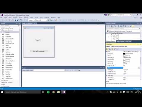 Visual Basic for Beginners Project #1 : Hello World Program | 2016 Tutorial