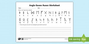 Anglo-Saxon Runes Worksheet