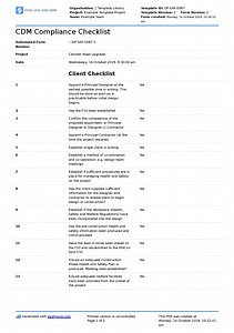 CDM Compliance Checklist (Free and editable template)
