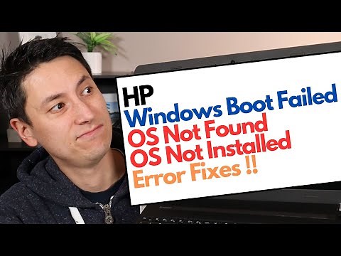 How To Fix HP Windows Boot Failed - Operating System Not Found / Not Installed Error Fix