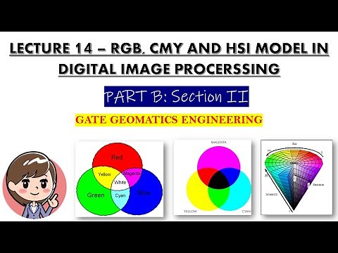 LECTURE 15 - RGB, CMY AND HSI COLOUR MODEL IN DIGITAL IMAGE PROCESSING| GATE GEOMATICS ENGINEERING