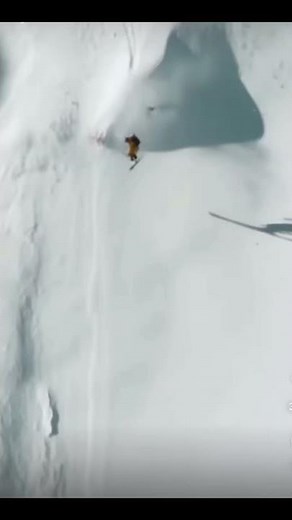 Skier Backflips OVER AVALANCHE 🤯 #shorts