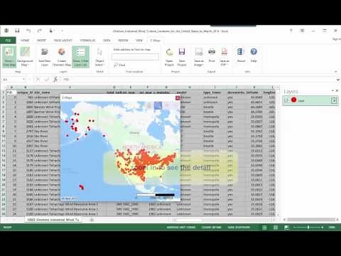 How to put coordinates on a map in Excel