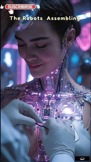 Futuristic Sci-Fi Robot Girls Assembling in Lab | Realistic Cinematic AI #robotgirl #aiwoman #girl