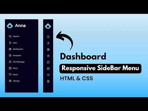 Build A Responsive Sidebar Menu using HTML and CSS | Side Navigation MenuBar