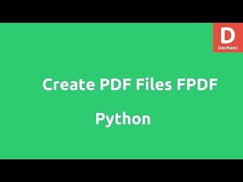 Create PDF files in Python using FPDF