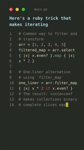 📜 The ruby feature I use daily 💡 #rubytips #coding #viral