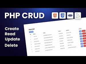 Create CRUD Operations Using HTML CSS PHP & MySQL Database