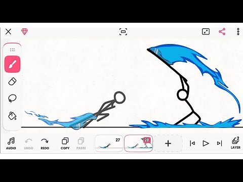 Stickman spear fight animation | FlipaClip Tutorial