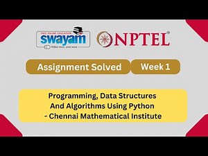 Programming, Data Structures And Algorithms Using Python Week 1 || NPTEL ANSWERS 2024 #nptel