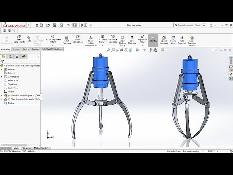 Claw Machine Gripper Design Assembly and Animation in Solidworks