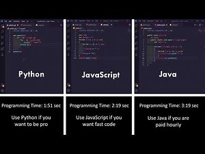 Python vs JavaScript vs Java side-by-side comparison