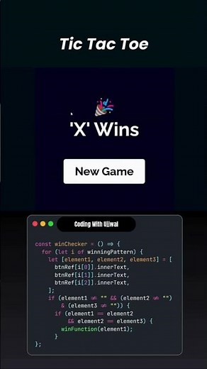 🎮 Build a Tic Tac Toe Game with HTML, CSS & JavaScript
