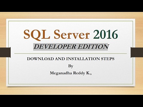 SQL Server 2016 Developer Edition - FREE [Installation Steps]
