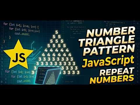 Reverse Number Pattern 🔻 | JavaScript Pattern Printing