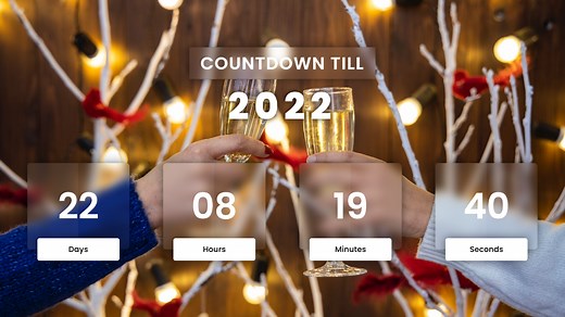 New Year Countdown | HTML, CSS & Javascript | Coding Artist