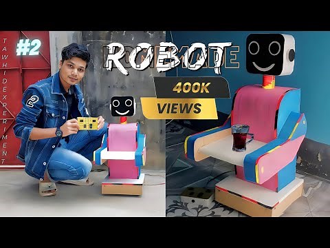 How To make a HOMEMADE ROBOT at Home using Cardboard Very easy science project remote control Part 2
