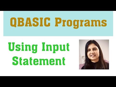 QBASIC Programs using Input Statement | Input Statement | Programs (Class 6-and 7 )