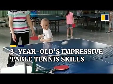 3-year-old in China’s impressive table tennis skills