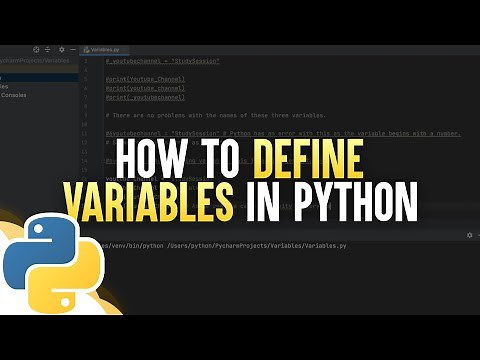 How To Define Variables In Python