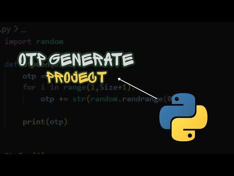OTP Generator project in python....[Beginner project]