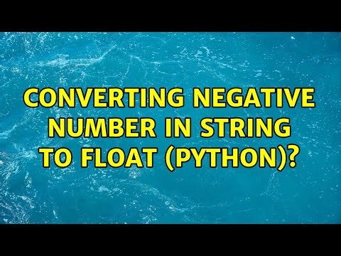 Converting negative number in string to float (Python)? (5 Solutions!!)