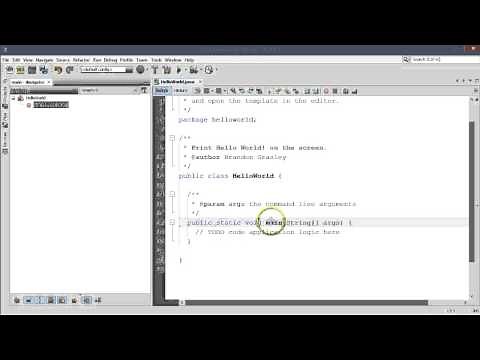 Hello World in Java using NetBeans