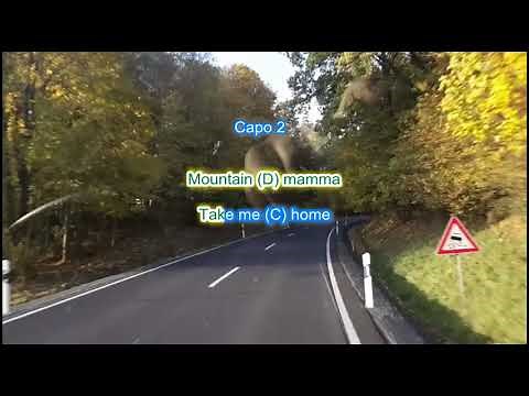 Country Roads by John Denver Play Along with scrolling guitar chords and lyrics