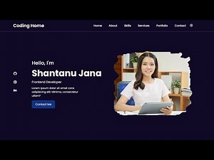 Complete Responsive Personal Portfolio Website Using HTML CSS and JavaScript