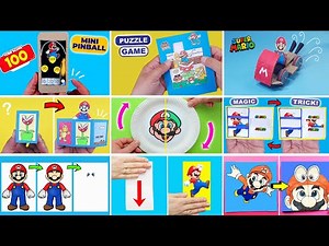 10 Cool Super Mario Paper crafts DIY. Super Mario Game from paper. How to make PAPER CRAFTS for FANS