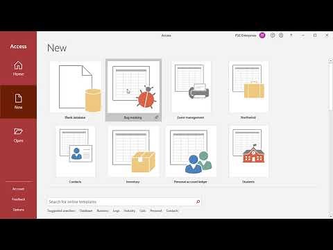 How to Create a Database from a Template in MS Access - Office 365