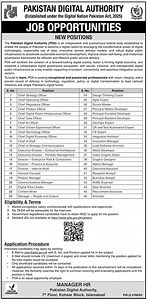 Pakistan Digital Authority PDA Islamabad Jobs 2025 2026 Job Advertisement Pakistan