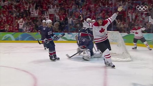 Intense. Competitive. Victorious. 🥇🏒 Watch the highlights when Canada defeated Team USA 3-2 for the gold medal at the Vancouver 2010 Winter Olympic Games. | Olympics