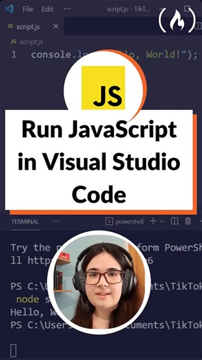 Run JavaScript in Visual Studio Code #programming #coding #code #javascript #visualstudiocode